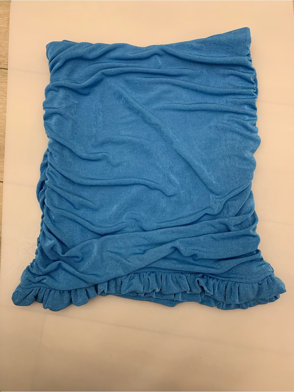 💙 SHEIN Blue Ruched Tube Top
